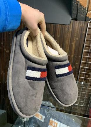 Угги Tommy hilfiger big logo тапочки на меху оригинал casual унисекс