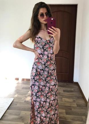 Стильное макси платье с разрезами new look