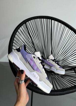 Кроссовки adidas adi 2000 white violet фиолетовые женские / мужские
