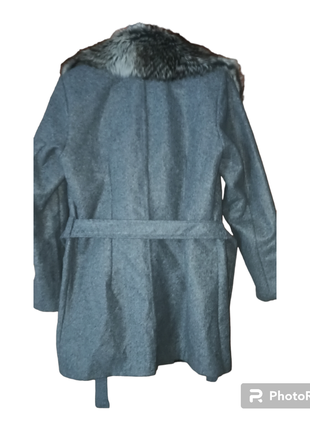 Пальто жіноче тепле  зі знімним хутром8 фото