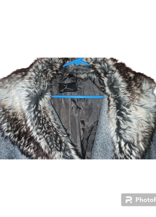 Пальто жіноче тепле  зі знімним хутром4 фото