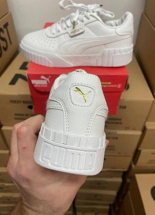 Кроссовки puma cali white белые женские / мужские6 фото