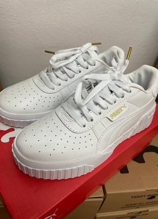 Кроссовки puma cali white белые женские / мужские9 фото