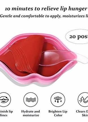 Патчі гідрогелеві для губ з персиком bioaqua peach hydrante tender lip film 20 штук4 фото