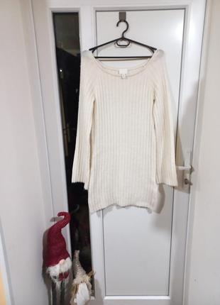 Сукня молочна в рубчик