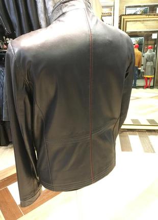 Ексклюзивна темно-синя шкірянка armani
