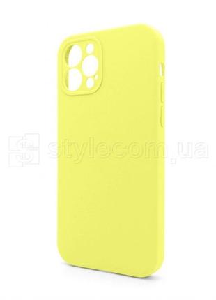 Чохол full silicone case для apple iphone 12 pro flash lime (41) закрита камера (без логотипа)