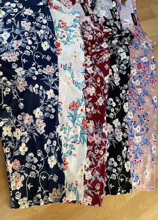Бордовая блузочка с цветочным принтом 💣💣9 фото