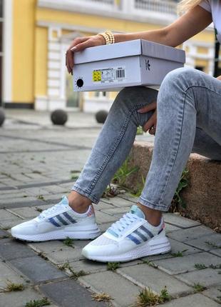 Прекрасные женские кроссовки adidas zx500 rm commonwealth белые8 фото