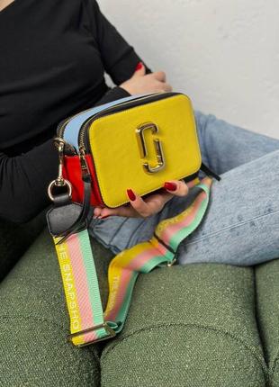 Жіноча сумка кольорова жовта стильна mark jacobs