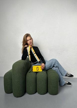 Женская сумка цветная желтая стильная mark jacobs3 фото