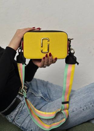 Женская сумка цветная желтая стильная mark jacobs9 фото