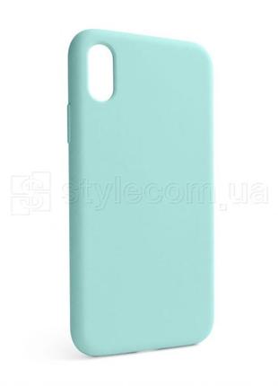 Чехол full silicone case для apple iphone x, xs new blue (67) (без логотипа)