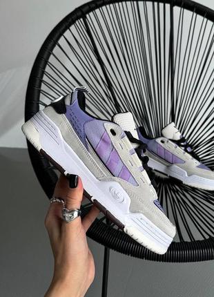 Нереально стильные женские кроссовки adidas adi2000 white violet сиреневые2 фото