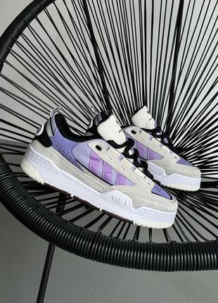 Нереально стильные женские кроссовки adidas adi2000 white violet сиреневые1 фото