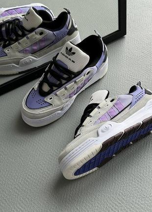 Нереально стильные женские кроссовки adidas adi2000 white violet сиреневые9 фото