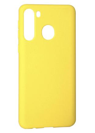 Original silicone case — samsung a21 2019  — yellow (2)