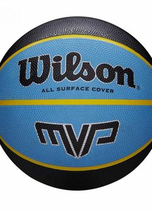 Мяч баскетбольный wilson mvp 295 black/blue1 фото