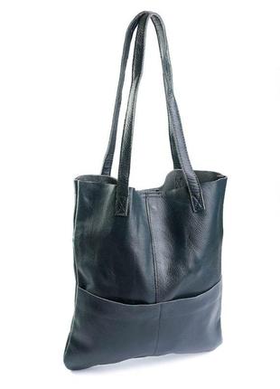 Женская кожаная сумка-шоппер