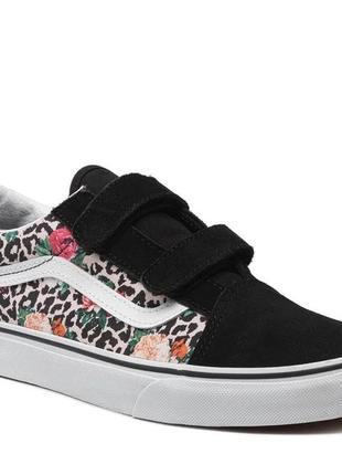 Vans old skool leopard floral кеды