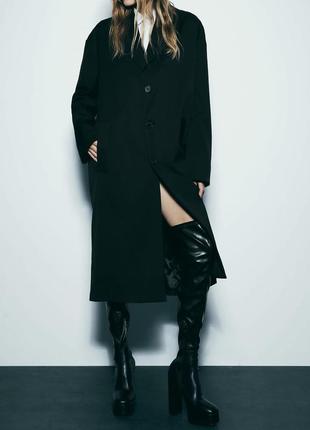 Ботфорти zara високий каблук еко шкіра9 фото