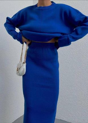 Комфортный костюм, р.уни, акрил, синий2 фото