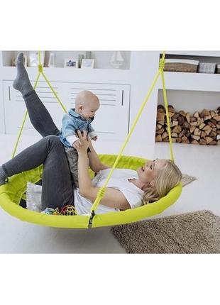 Садовая качеля детская и взрослая гнездо аиста hudora nest swing 110 (72156)2 фото