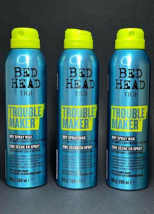 ‼️віск-спрей для волосся tigi bed head trouble maker dry spray wax, 200ml‼️1 фото