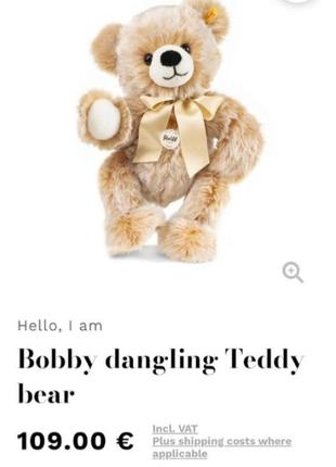 Новий ведмедик steiff міжвіжок bobby teddy bear ведмідь м'яка іграшка2 фото