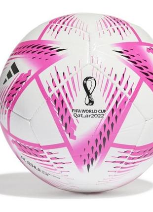 Футбольный мяч adidas al rihla club ball бело-розовый h57787