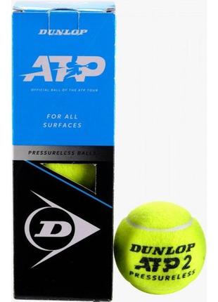 М'ячі на тенісу dunlop atp pressureless 3ball (3шт.) 601400