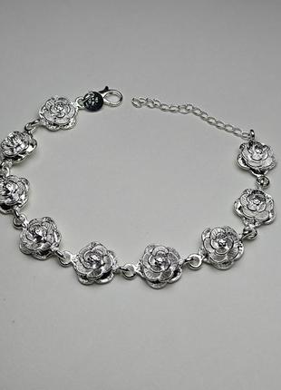 Регульований срібний жіночий браслет на руку, стерлінгове срібло 925 проби