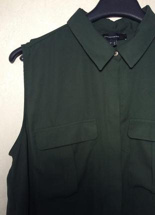 Зеленая шифоновая блуза  atmosphere3 фото