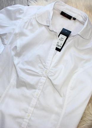 Рубашка рубашка белая офисная фонарик коттон, бангладеш, 16/44 (3272)6 фото