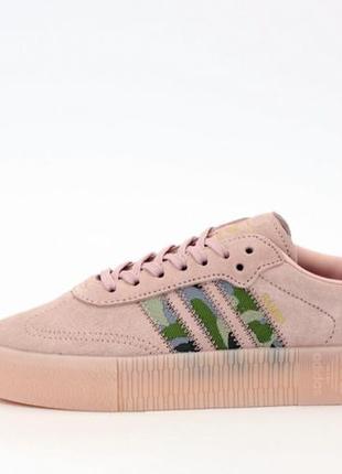 Жіночі модні замшеві кросівки,кеди adidas samba rose pink camo (37,38,39)3 фото