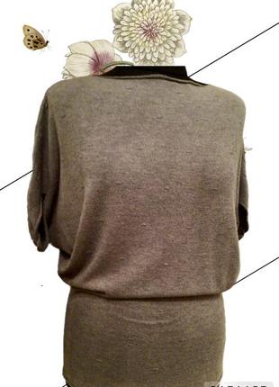 Італійський кашеміровий светр светрик сірий  zara mango bershka h&m вовна шерсть6 фото