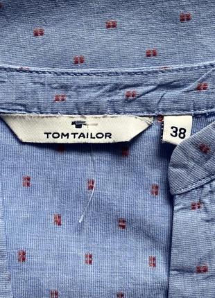 Блуза, блузка, рубашка, tom tailor, голубая, коттоновая, натуральная,8 фото
