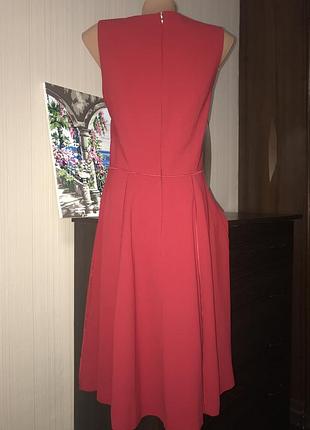 Платье красное миди классика 4