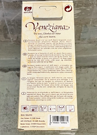 Венецианские декоративные свечи 100% стеарин gies natura3 фото
