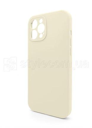 Чехол full silicone case для apple iphone 12 pro max antique white (10) закрытая камера (без логотипа)