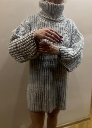 Вязаный свитер-туника2 фото