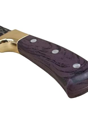 Сокира кухонна сікач santoku 30 см з кованої сталі4 фото