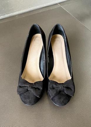 Чёрные туфли с микрофибры, 38, 5-7 см4 фото