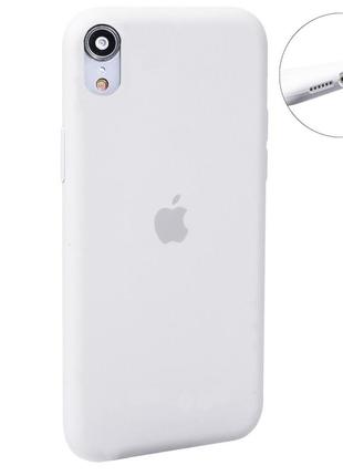 Original silicone case full size — iphone xr — white (9)1 фото