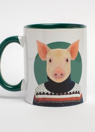 Чашка "свинка у светрі"