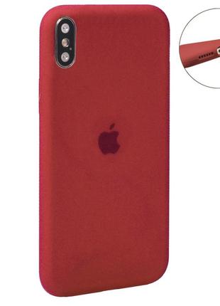 Original silicone case full size — iphone x ; xs — red (14)