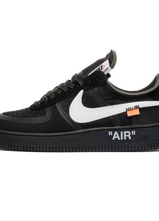 Кроссовки nike air force x off white 1 low black