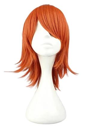 Парик рыжий косплей, натуральные синтетические волосы