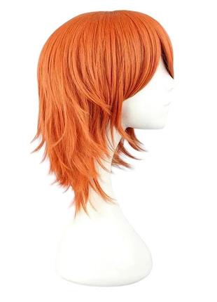 Парик рыжий косплей, натуральные синтетические волосы
