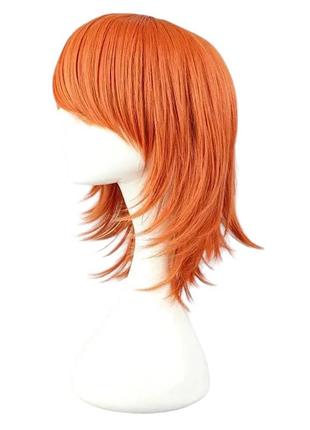 Парик рыжий косплей, натуральные синтетические волосы